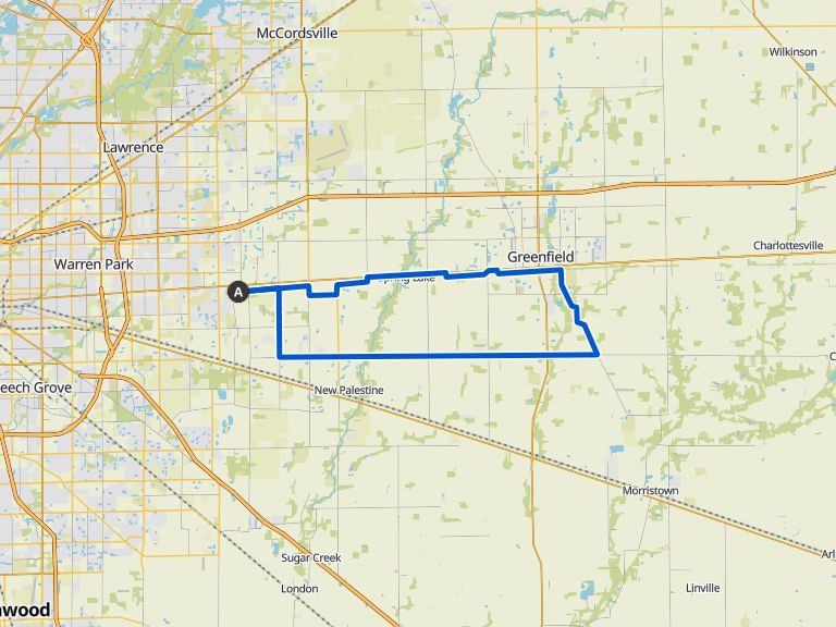 Greenfield loop via Pennsy Trail — Hancock County Vélo de route Komoot